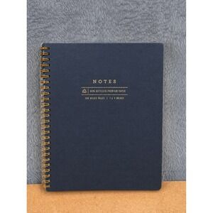 4 NEW Greenroom Navy Blue Spiral Notebooks 7x9 200 Ruled Pages Recycled Paper